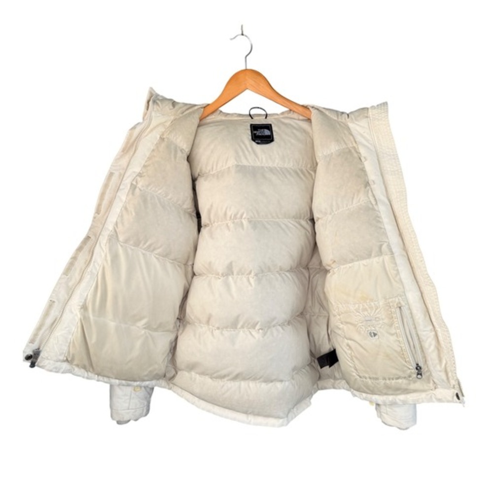 The North Face HyVent Faux Fur Hood Belted Puffer Coat Vintage Y2K Gorpcore - Picture 11 of 12